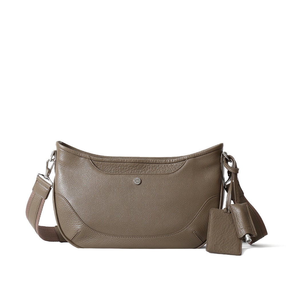 ショルダーバッグ(グレージュの正面)