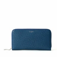 ラウンドジップウォレット（ブルーの正面）