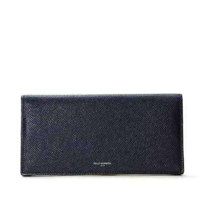 ロングウォレット（ネイビーの正面）