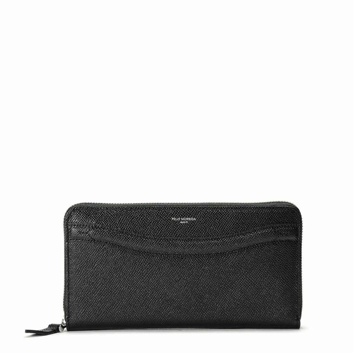 ラウンドジップウォレット（ネイビーの正面）