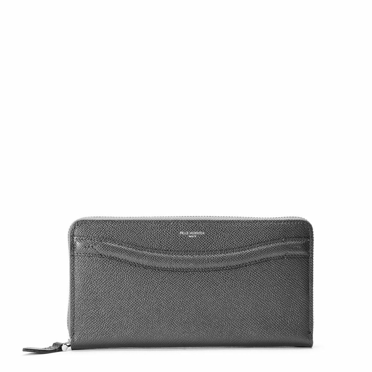 ラウンドジップウォレット（ブラックの正面）