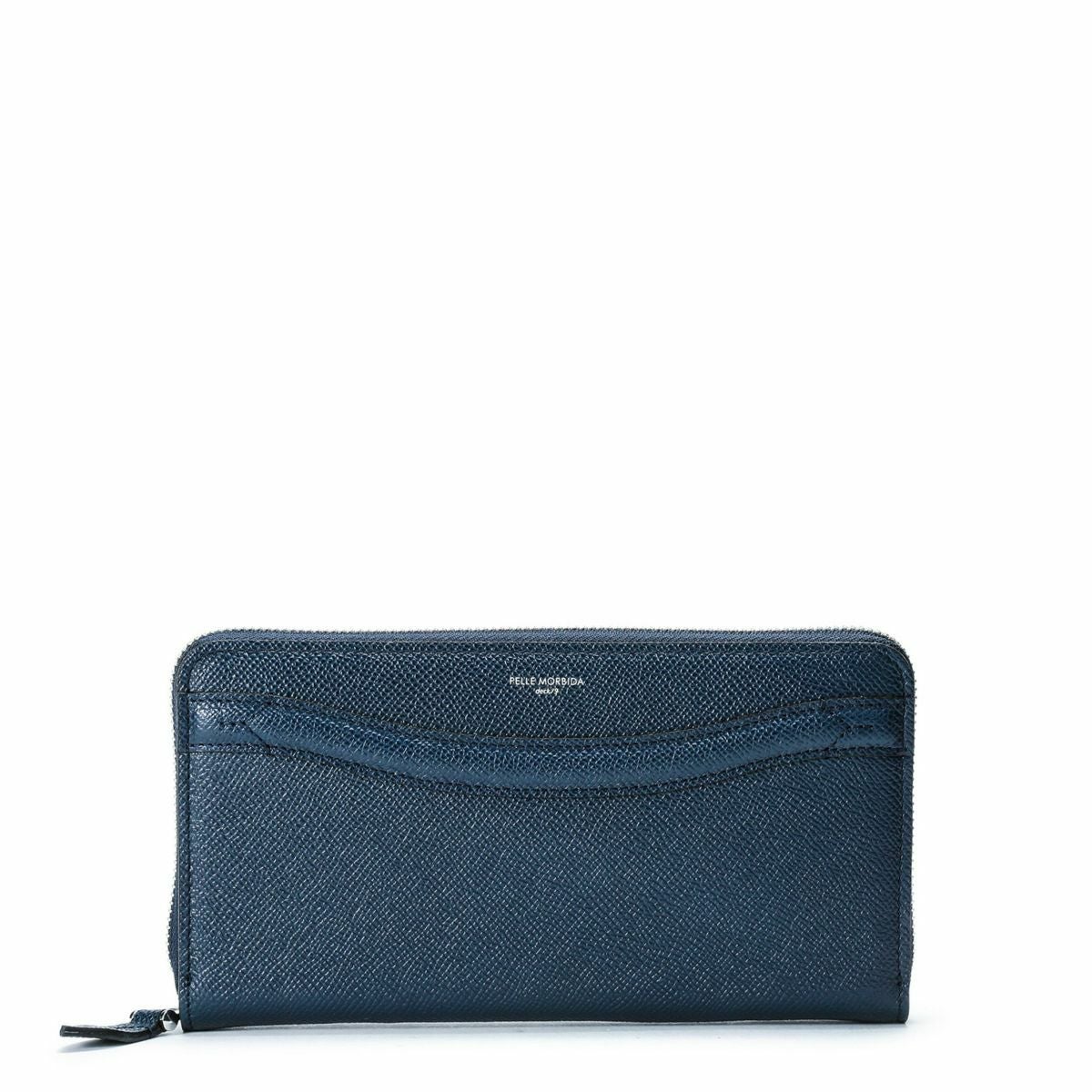 ラウンドジップウォレット（チャコールグレーの正面）