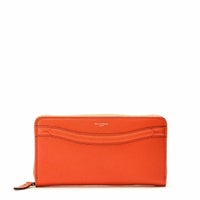 ラウンドジップウォレット（オレンジの正面）