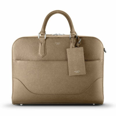 ブリーフバッグ（チャコールグレーの正面）