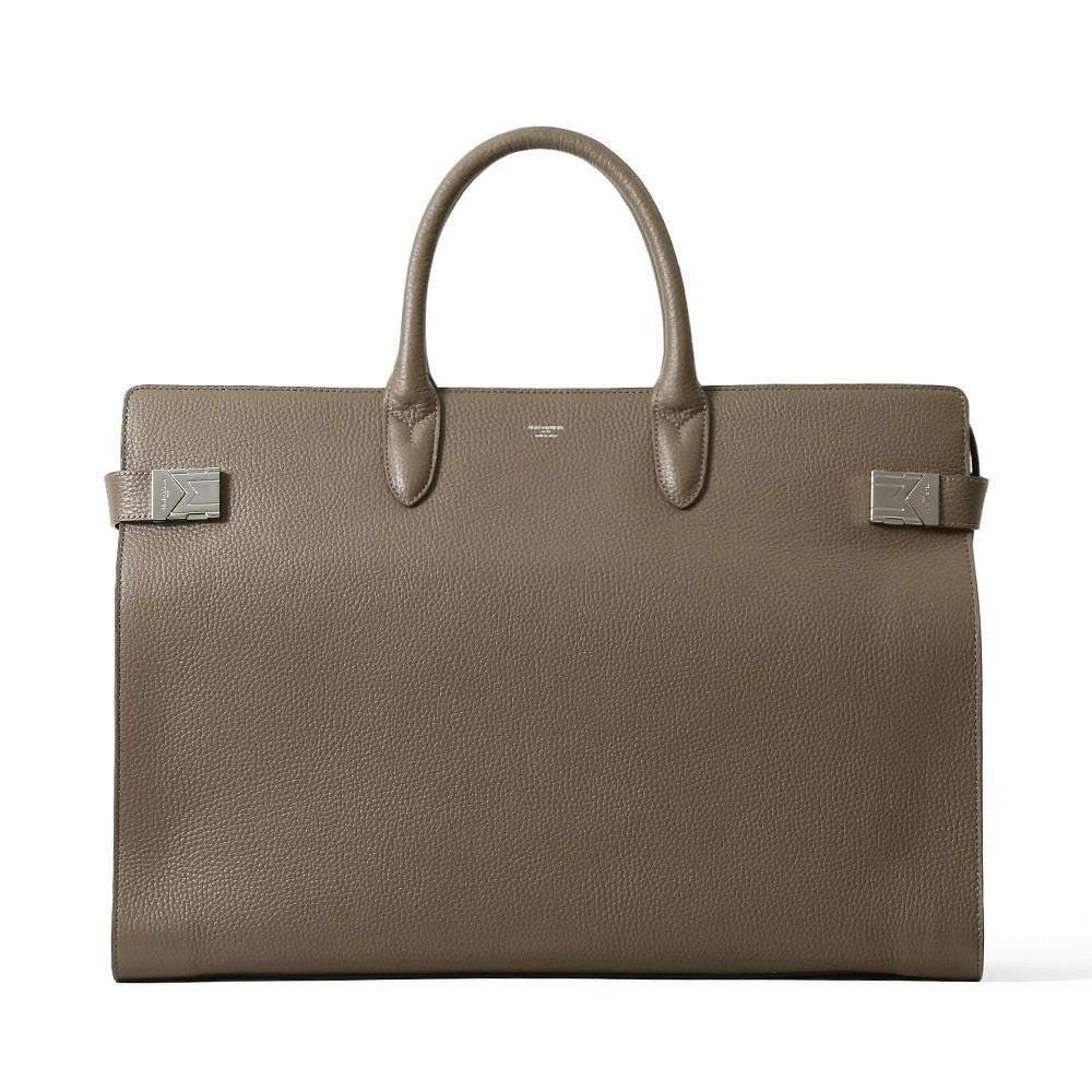 ボストンバッグ(Lサイズ)の正面（グレージュ）