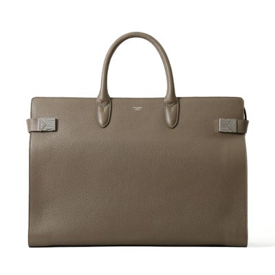 ボストンバッグ(Lサイズ)の正面（グレージュ）