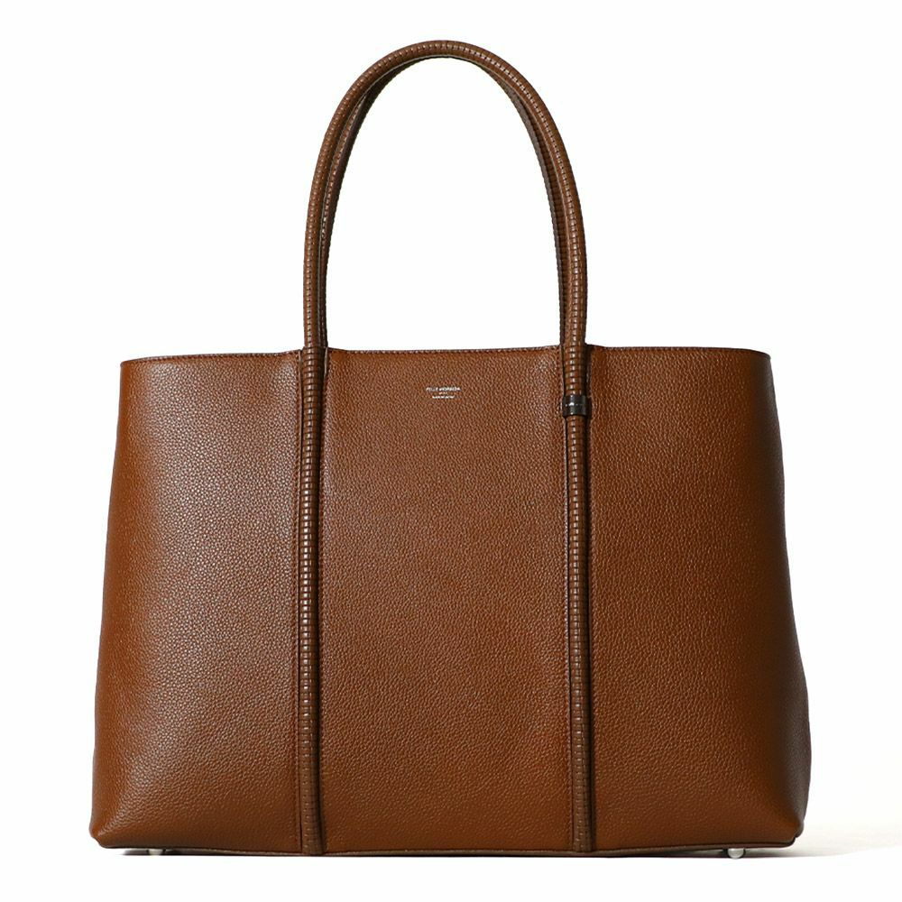 トートバッグの正面（ブラウン）