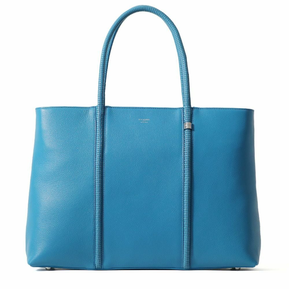 トートバッグの正面（サックス）