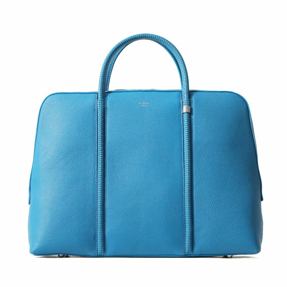 ブリーフバッグの正面（サックス）