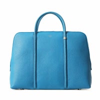 ブリーフバッグの正面（サックス）