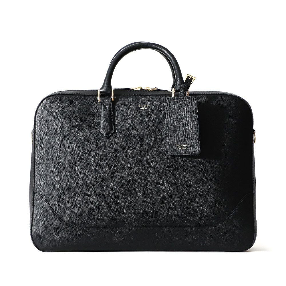 CA014A-ブリーフバッグ(2室タイプ) BLACK | PELLE MORBIDA ペッレ モルビダ