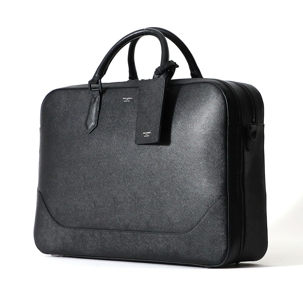 CA014A-ブリーフバッグ(2室タイプ) BLACK | PELLE MORBIDA ペッレ モルビダ