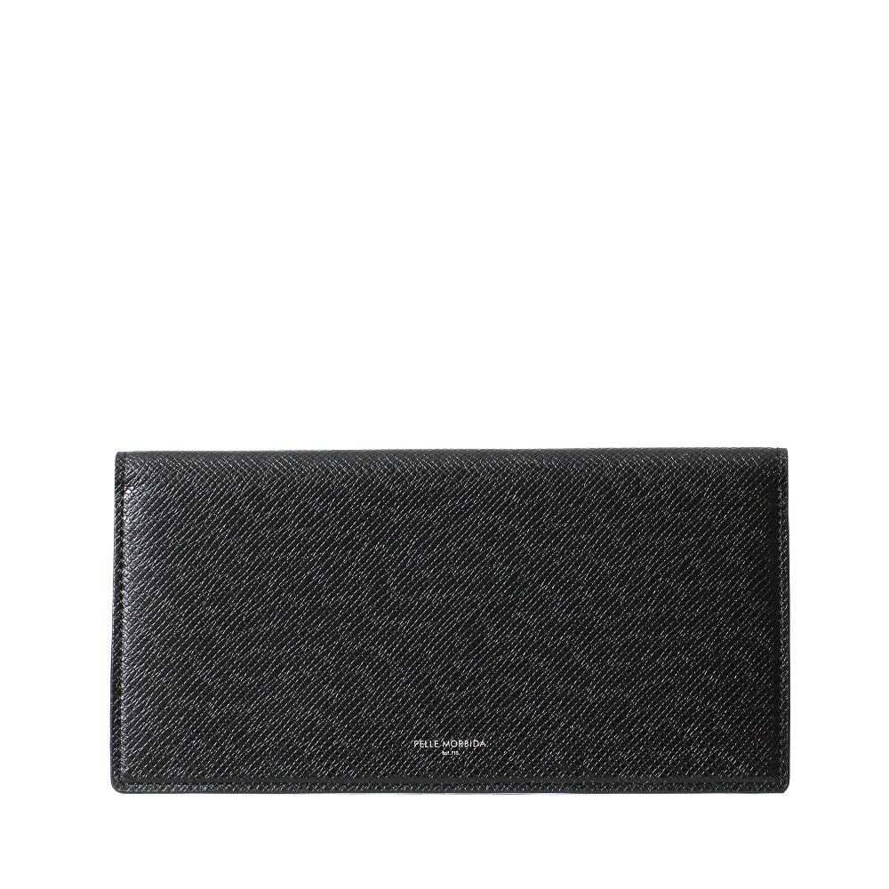 ロングウォレットの正面（ブラック）