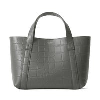 ミニトートバッグの正面（チャコールグレー）