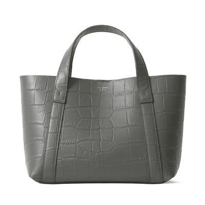 ミニトートバッグの正面（チャコールグレー）