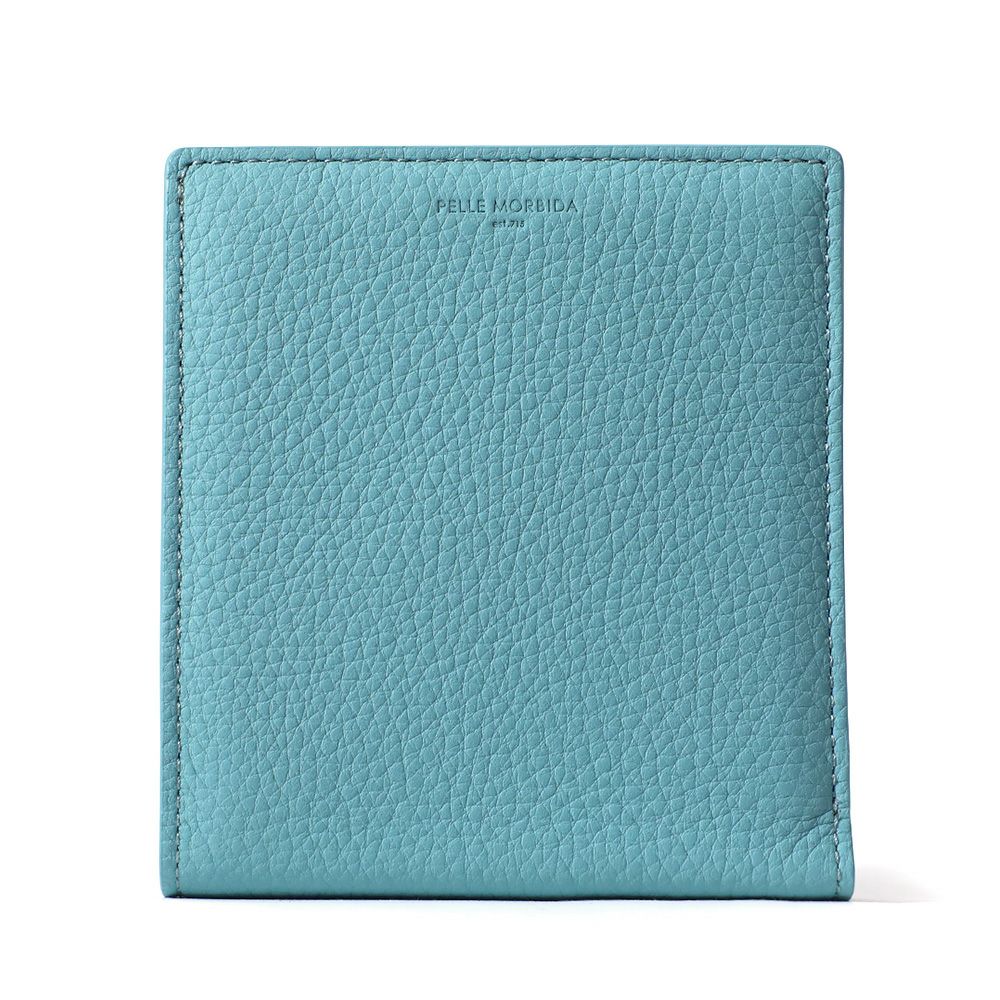 コンパクトウォレットの正面（サックス）