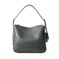 エディターズバッグの正面(チャコールグレー)