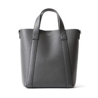 ミニトートバッグの正面（チャコールグレー）