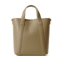 ミニトートバッグの正面（グレージュ）