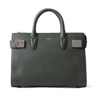 ミニボストンバッグの正面（チャコールグレー）