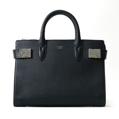 ミニボストンバッグの正面（ネイビー）