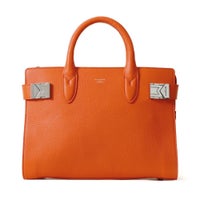 ミニボストンバッグの正面（オレンジ）