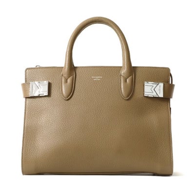 ミニボストンバッグの正面（トープ）