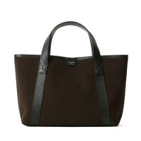 ミニトートバッグの正面（ダークブラウン×ブラック）