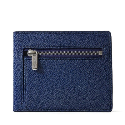 コンパクトウォレットの正面（ブルー）