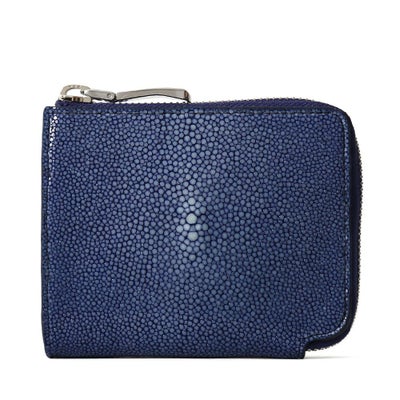 ミニウォレットの正面（ブルー）