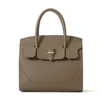 ミニボストンバッグの正面(グレージュ)