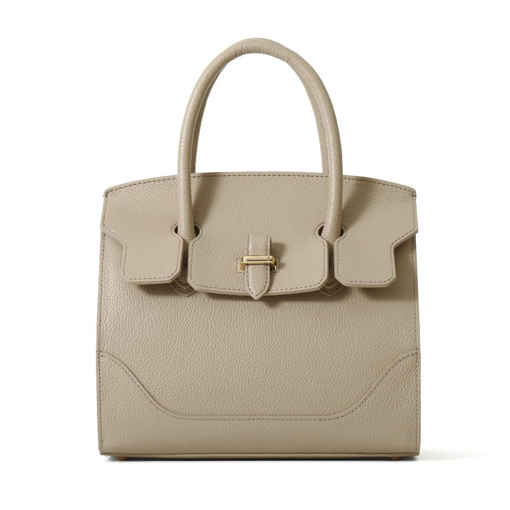 ミニボストンバッグの正面(トープ)