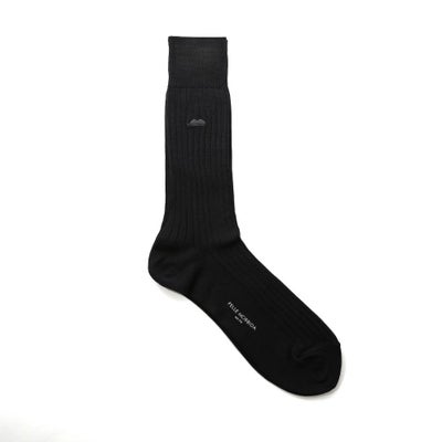 靴下の正面（チャコールグレー）