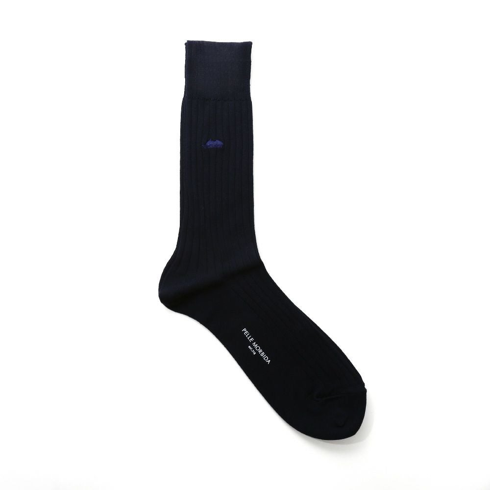 靴下の正面（ネイビー）