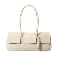 フラップトートバッグ (Small)の正面（アイボリー）