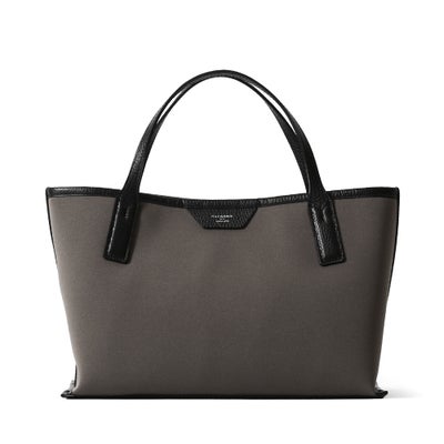 ミニトートバッグの正面（グレー）
