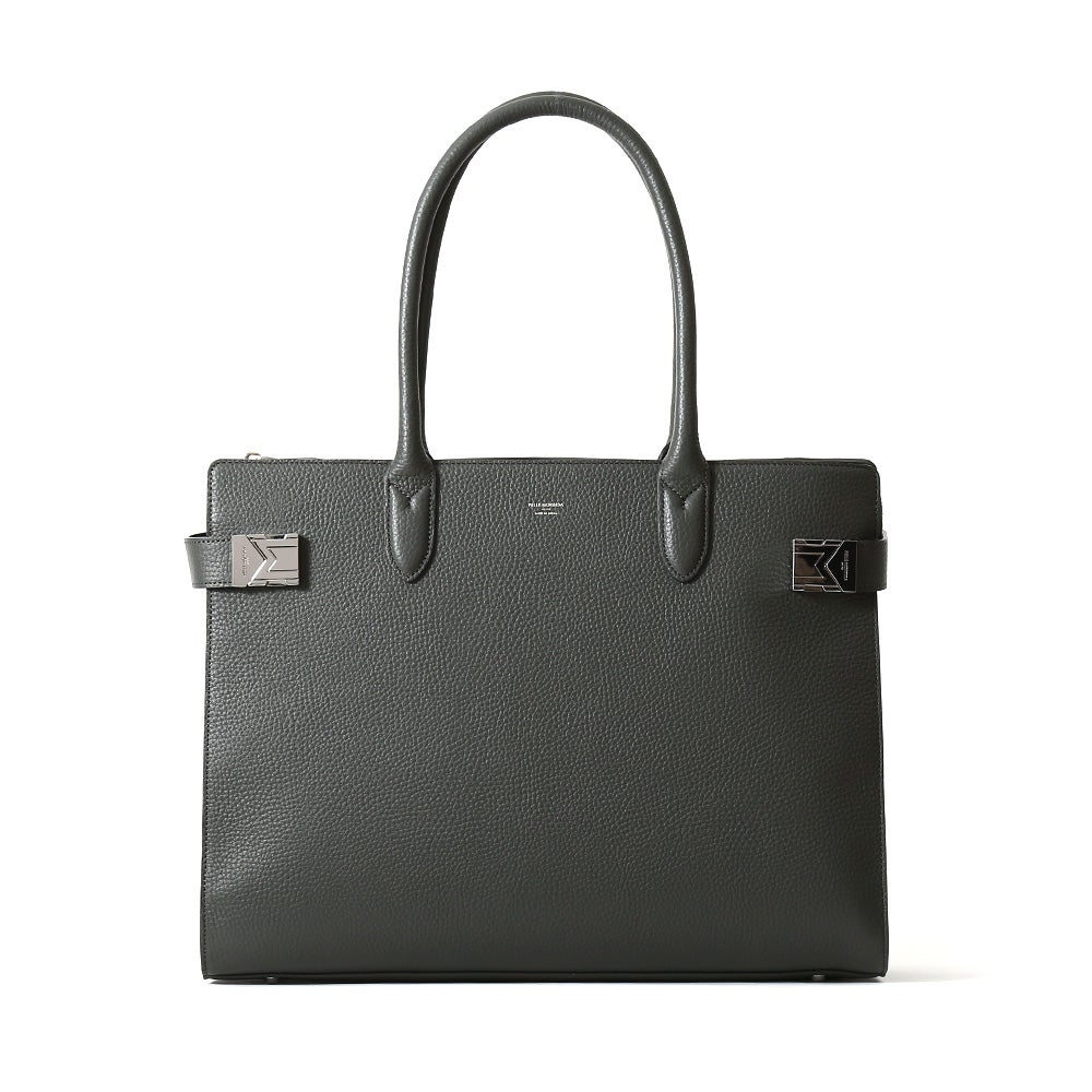 トートバッグの正面（チャコールグレー）