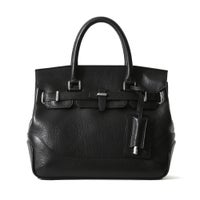 フラップボストンバッグ(Sサイズ)の正面（ブラック）