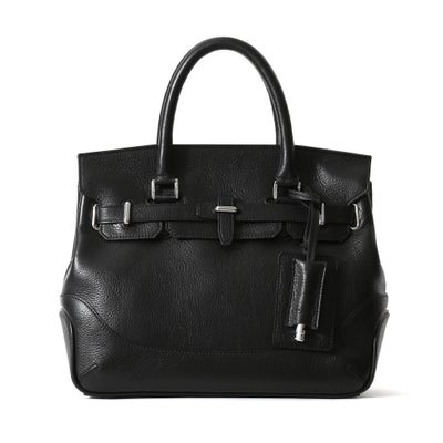 フラップボストンバッグ(Sサイズ)の正面（ブラック）