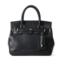 フラップボストンバッグ(Sサイズ)の正面（ネイビー）