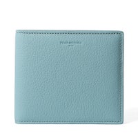 コンパクトウォレットの正面（サックスブルー）